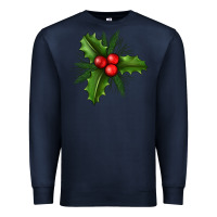 Navy Mistletoe Premium Sweatshirt - BundleAndBundleShop