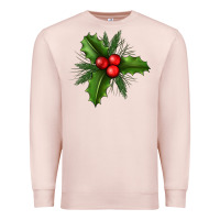 Pale Pink Mistletoe Premium Sweatshirt - BundleAndBundleShop