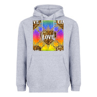Heather Grey Pride lgbtq leopard love heart seamless pattern Heavyweight Hoodie - BundleAndBundleShop