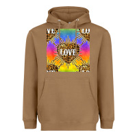 Toasted Coconut Pride lgbtq leopard love heart seamless pattern Heavyweight Hoodie - BundleAndBundleShop