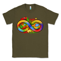 Army Green infinity symbol autism Classic Tee - LillyAllenDesigns