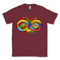 Burgundy infinity symbol autism Classic Tee - LillyAllenDesigns