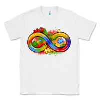 White infinity symbol autism Classic Tee - LillyAllenDesigns
