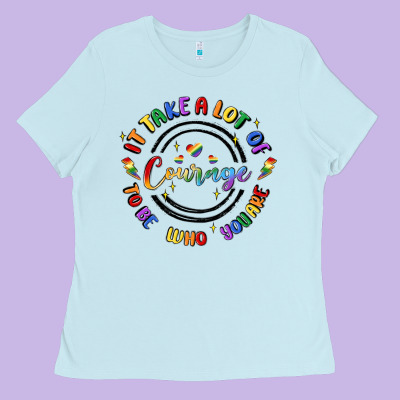 Gay Pride Ladies Tee Designed By Maliassmallbusiness