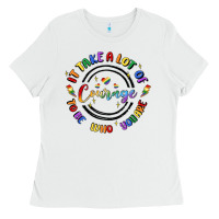White gay pride Ladies Tee - MaliasSmallBusiness