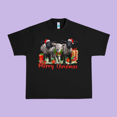 Merry Christmas Baby Sheeps Urban Heavy Tee Designed By Lillyallendesigns