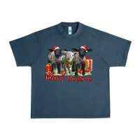 Midnight Navy merry christmas baby sheeps Urban Heavy Tee - LillyAllenDesigns