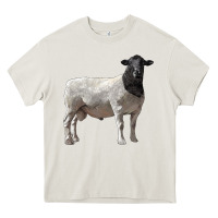 Cream dorper sheep Heavy Core Tee - LillyAllenDesigns