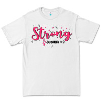 White strong joshua 1 9 Premium Tee - MaliasSmallBusiness