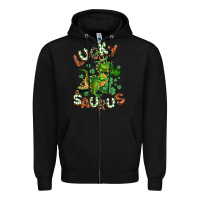 Black Lucky Saurus Zipper Hoodie - CowGirlArtShop