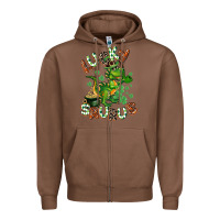 Chestnut Lucky Saurus Zipper Hoodie - CowGirlArtShop