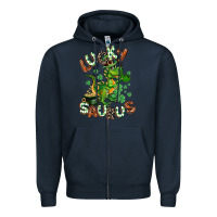 Lucky Saurus Zipper Hoodie | Teevron