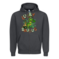 Smoke Lucky Saurus Zipper Hoodie - CowGirlArtShop
