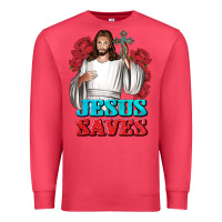 Cardinal Jesus Saves Premium Sweatshirt - BundleAndBundleShop