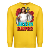 Lemon Jesus Saves Premium Sweatshirt - BundleAndBundleShop