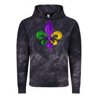 Cloud Black mardi gras fleur de lis Vintage Hoodie - LillyAllenDesigns