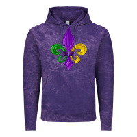 Cloud Purple mardi gras fleur de lis Vintage Hoodie - LillyAllenDesigns