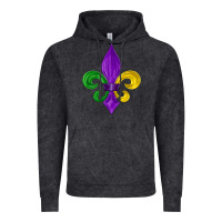 Vintage Black mardi gras fleur de lis Vintage Hoodie - LillyAllenDesigns