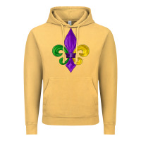 Vintage Mustard mardi gras fleur de lis Vintage Hoodie - LillyAllenDesigns