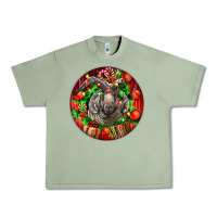 Oil Green christmas navajo churro sheep Urban Heavy Tee - LillyAllenDesigns