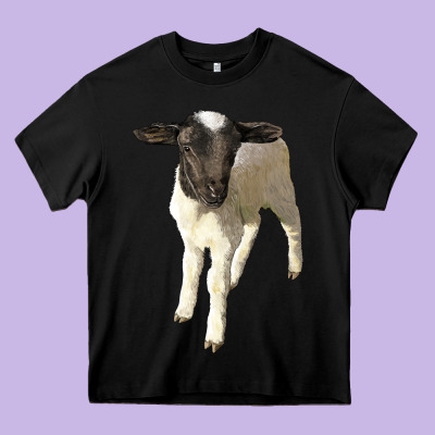 Dorper Baby Sheep Heavy Core Tee Designed By Lillyallendesigns