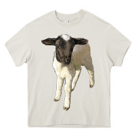 Cream dorper baby sheep Heavy Core Tee - LillyAllenDesigns