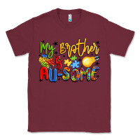 Burgundy my brother is au some Classic Tee - LillyAllenDesigns
