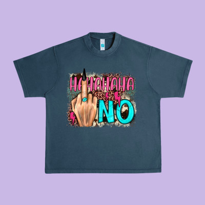 Hahahaha No Leopard Cowhide Urban Heavy Tee Designed By Jahusdesignshop