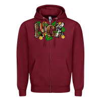 Burgundy Western luck St. Patrick's Day Zipper Hoodie - CowGirlArtShop