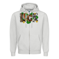Dove Grey Western luck St. Patrick's Day Zipper Hoodie - CowGirlArtShop