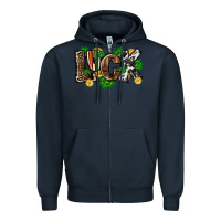 Navy Western luck St. Patrick's Day Zipper Hoodie - CowGirlArtShop