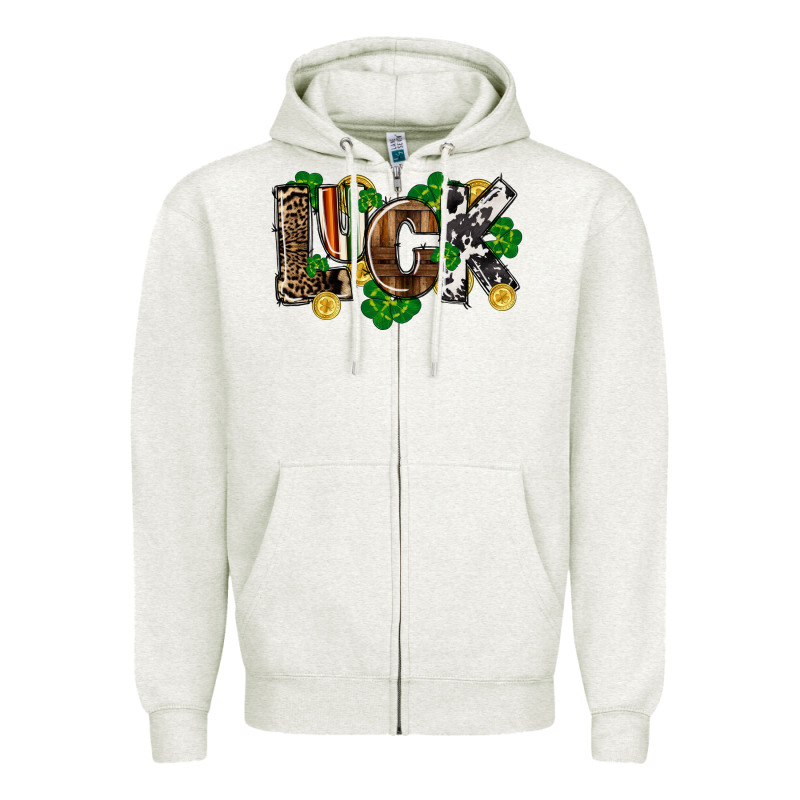Western Luck St. Patrick's Day Zipper Hoodie by CowGirlArtShop | Teevron