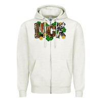 Oatmeal Heather Western luck St. Patrick's Day Zipper Hoodie - CowGirlArtShop