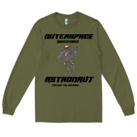 Army Green Outer Space Adventurer Astronaut Long Sleeve Tee - Bettercallsaul