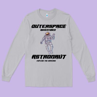 Outer Space Adventurer Astronaut Long Sleeve Tee Designed By Bettercallsaul