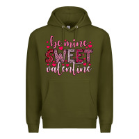 Army Green be mine sweet valentine Premium Hoodie - OliviaCreatesArt