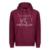 Burgundy be mine sweet valentine Premium Hoodie - OliviaCreatesArt