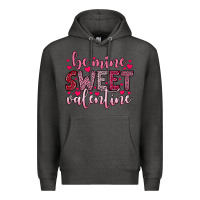 Charcoal Heather be mine sweet valentine Premium Hoodie - OliviaCreatesArt