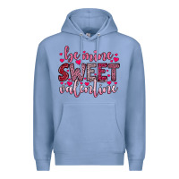 Colony Blue be mine sweet valentine Premium Hoodie - OliviaCreatesArt