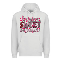 Dove Grey be mine sweet valentine Premium Hoodie - OliviaCreatesArt