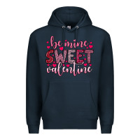 Navy be mine sweet valentine Premium Hoodie - OliviaCreatesArt