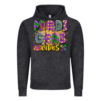 Vintage Black mardi gras vibes Vintage Hoodie - LillyAllenDesigns