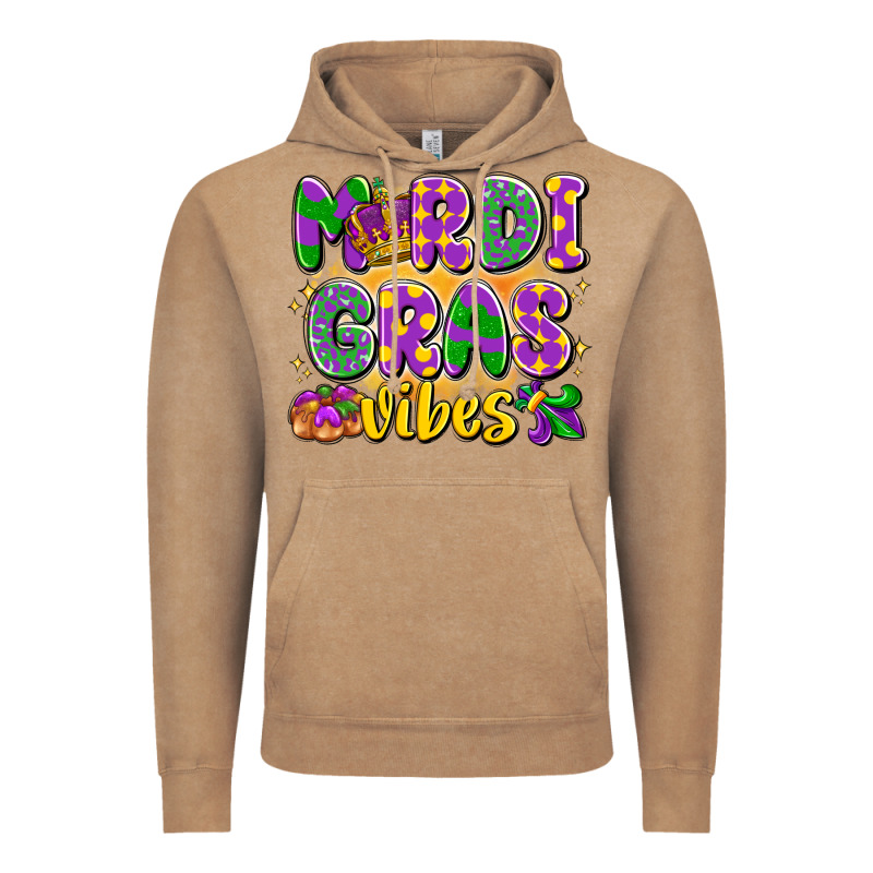 Mardi Gras Vibes Vintage Hoodie by LillyAllenDesigns | Teevron