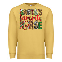 Antique Gold Santa's Favorite Nurse Premium Sweatshirt - BundleAndBundleShop