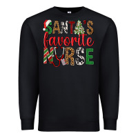 Black Santa's Favorite Nurse Premium Sweatshirt - BundleAndBundleShop