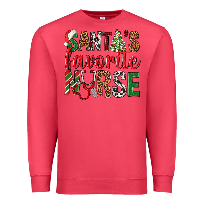 Santa's Favorite Nurse Premium Sweatshirt by BundleAndBundleShop | Teevron
