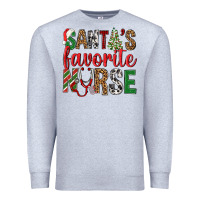Heather Grey Santa's Favorite Nurse Premium Sweatshirt - BundleAndBundleShop