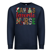 Navy Santa's Favorite Nurse Premium Sweatshirt - BundleAndBundleShop