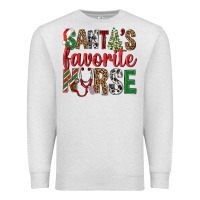 Oatmeal Heather Santa's Favorite Nurse Premium Sweatshirt - BundleAndBundleShop
