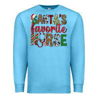 Ocean Blue Santa's Favorite Nurse Premium Sweatshirt - BundleAndBundleShop